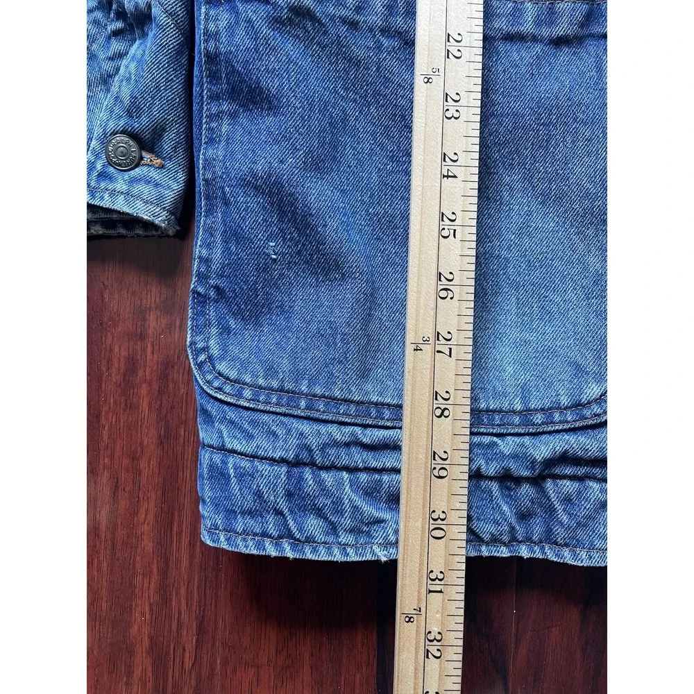 Polo Ralph Lauren Country Blanket Lined Chore Coat Denim Jacket Vintage Size L